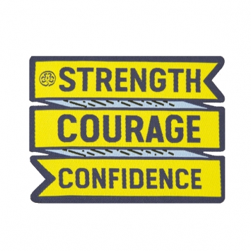 Strength-Courage-Confidence badge (Pack of 10)