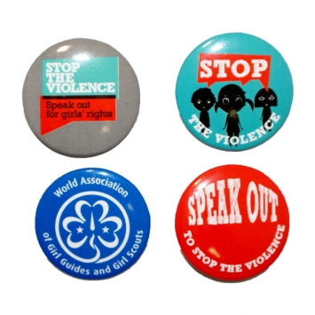 Stop The Violence Button Badges