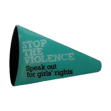 Stop The Violence megaphone enamel pin