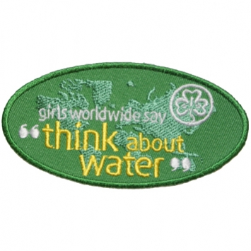 Think About Water Oval Badge  (Pack of 10)